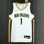 NBA 1 Williamson Pelicans 75th anniversary Maillot blanc